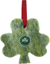 Load image into Gallery viewer, CARVED CONNEMARA MARBLE SHAMROCK CHRISTMAS DECORATION