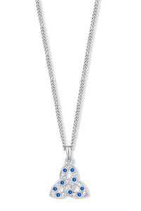 Trinity Knot Pendant with Sapphire Crystals