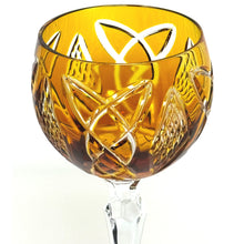 Load image into Gallery viewer, Amber Old Celtic Hock Wine Glass