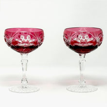 Load image into Gallery viewer, Red Shamrock Saucer Champagne Glass