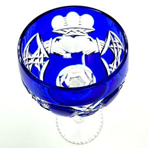 Blue Claddagh Hock Wine Glass