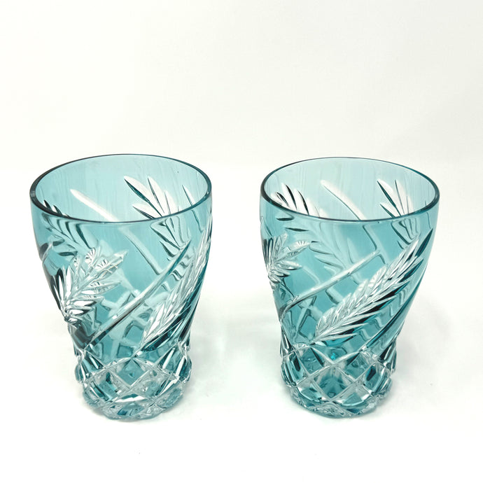 Wheat Lightest Teal Bell-shaped Tumbler Slightly Imperfect - Pair