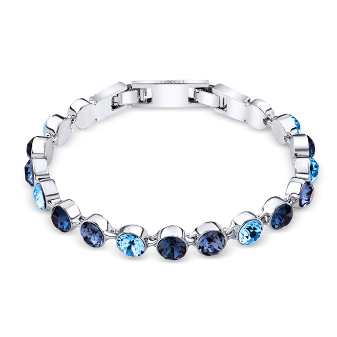 Multi-Blue Crystal Tennis Bracelet