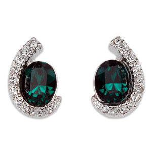 Emerald Elegance Crystal Earrings