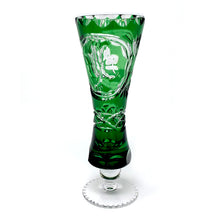 Load image into Gallery viewer, Green Shamrock Limited Edition Footed Vase