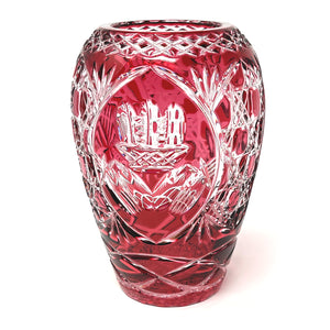 Red History of Ireland Vase - Unique Piece -  50th Anniversary Celebration