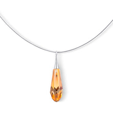 Load image into Gallery viewer, Crystal Raindrop &#39;Floating&#39; Pendant - Golden