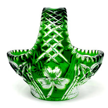 Load image into Gallery viewer, New Green Crystal Shamrock Basket