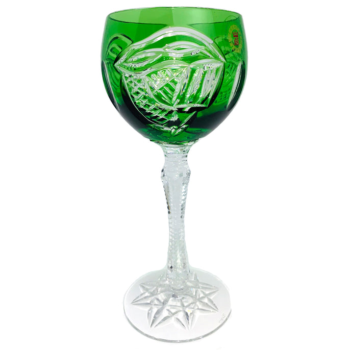 Green Mise Eire Hock Wine Glass