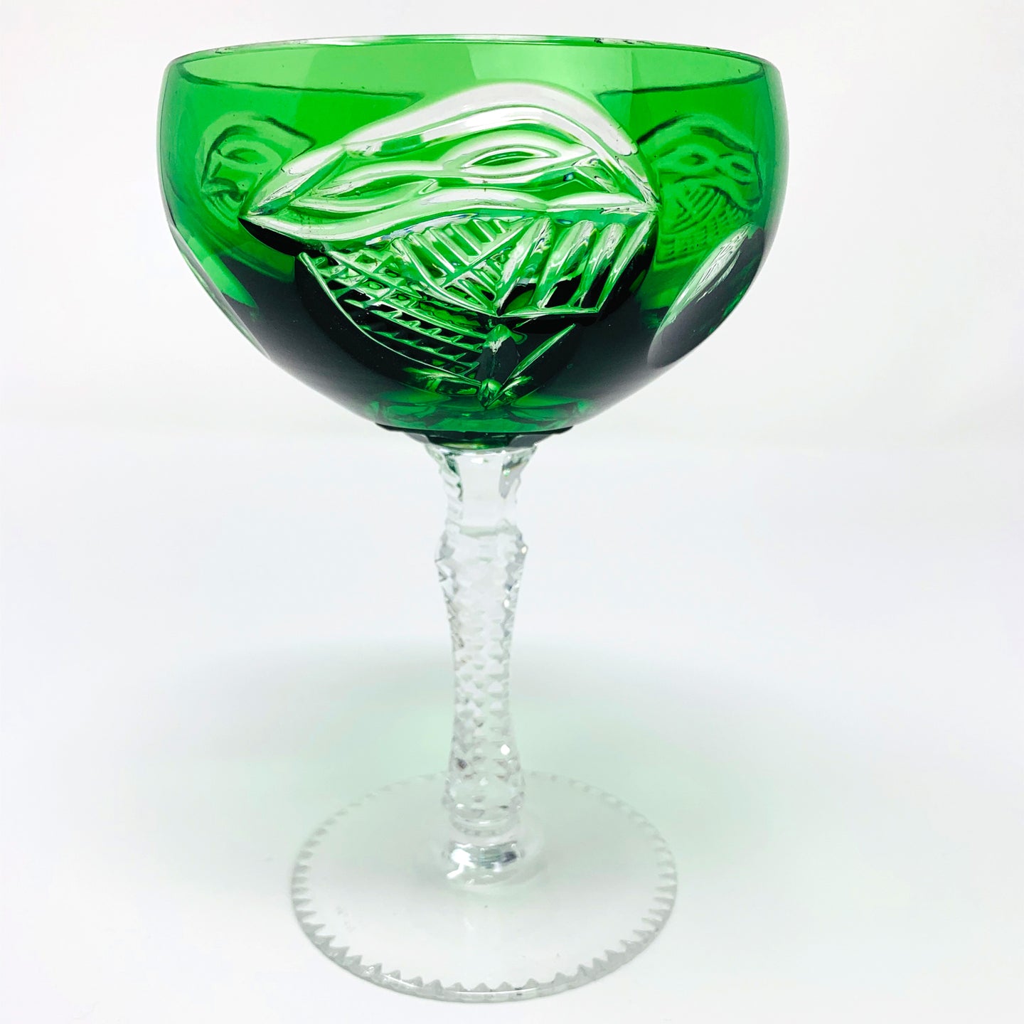 Green Mise Eire Saucer Champagne Glass