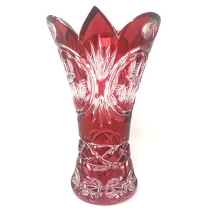 Red Claddagh Scalloped Vase